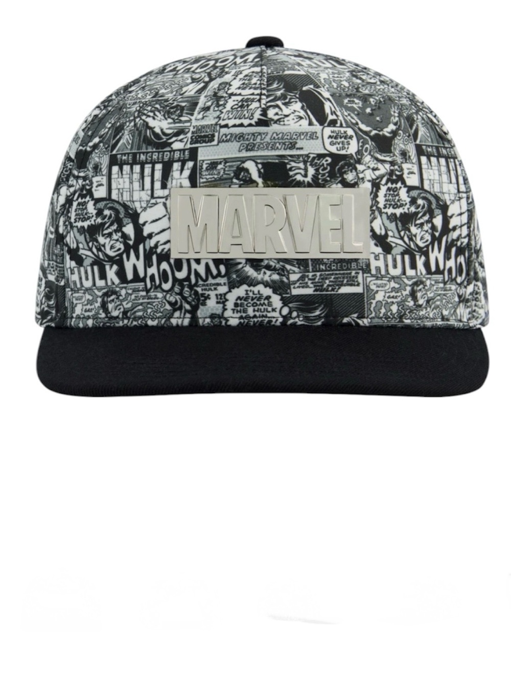 Marvel - Black & White Comic-Print Snapback Hat